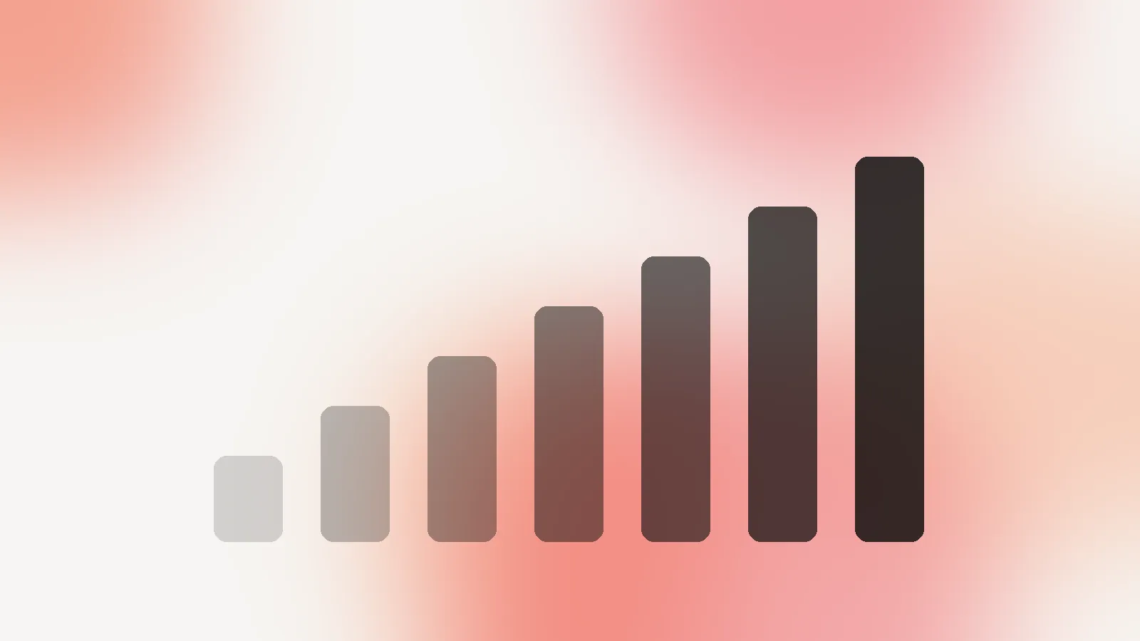 Illustration of seven bars rising from left to right, one for each day of the first week